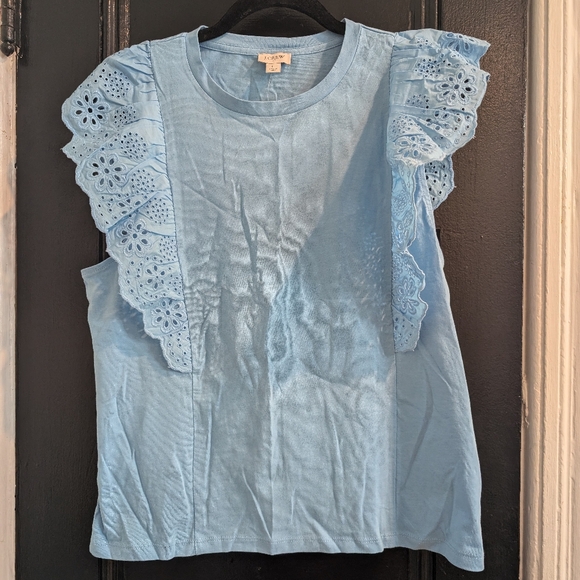 J. Crew Tops - J Crew shirt blouse short sleeve Women's BNWT